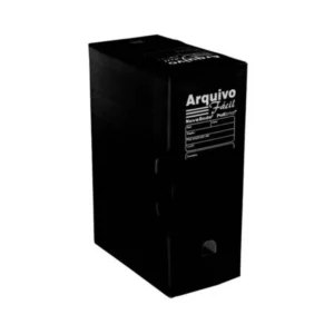 Arquivo Morto Novaonda Fácil 250x130x350mm Preto Polibrás – Caixa com 10 Unidades – R$ 27,50 - material de escritório para atacado